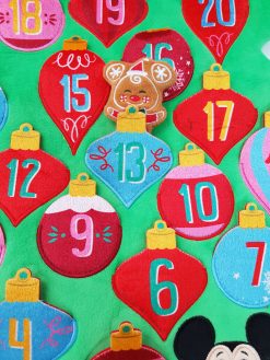 Disney Store Christmas Tree Wall Hanging Plush Advent Calendar