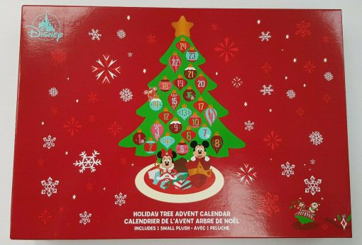 Disney Store Christmas Tree Wall Hanging Plush Advent Calendar