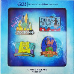 Disney Store D23 Fantastic Worlds 4 Pin Trading Set