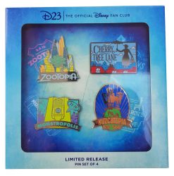 Disney Store D23 Fantastic Worlds 4 Pin Trading Set