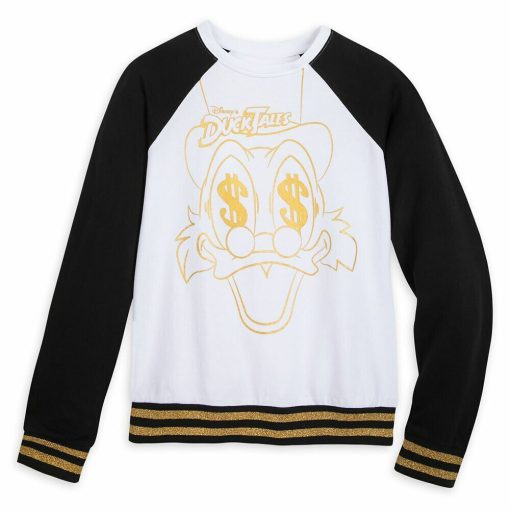 Disney Store Ducktales Uncle Scrooge McDuck Sweatshirt Long Sleeved Womens 10 12