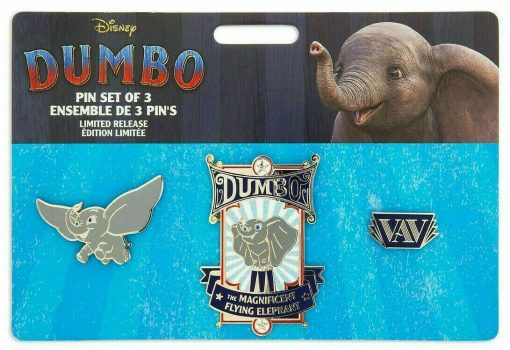 Disney Store Dumbo Limited Edition 3 Pin Trading Badge Set