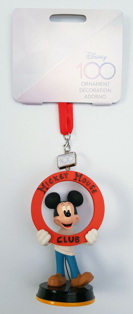 Disney Store Eras Mickey Mouse Club Hanging Christmas Tree Decoration