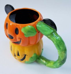 Disney Store Halloween Pumpkin Stack Mickey Mouse Mug