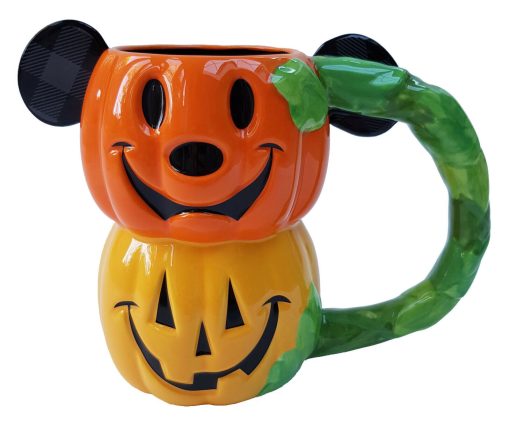 Disney Store Halloween Pumpkin Stack Mickey Mouse Mug