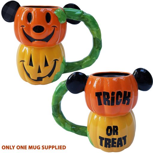 Disney Store Halloween Pumpkin Stack Mickey Mouse Mug