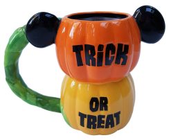 Disney Store Halloween Pumpkin Stack Mickey Mouse Mug