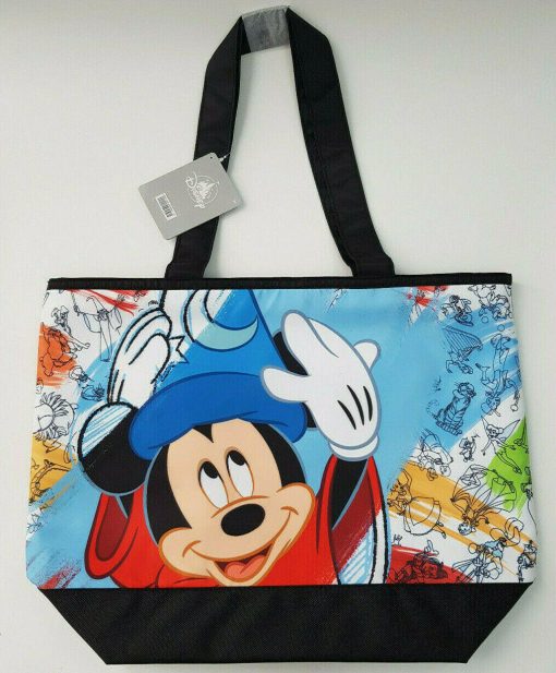 Disney Store Ink & Paint Mickey Mouse Fantasia Large Shopper Tote Shoulder Bag