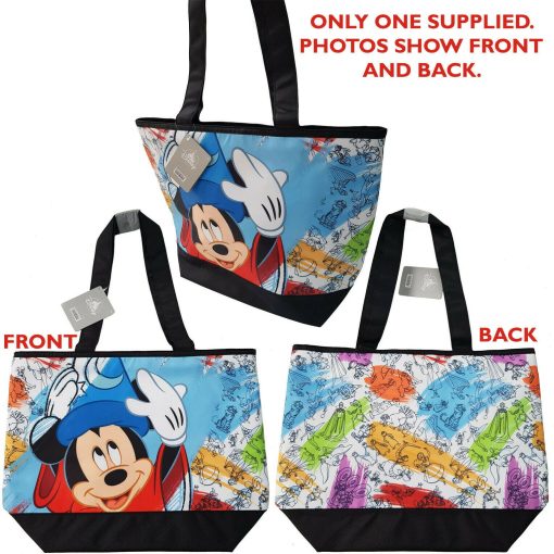 Disney Store Ink & Paint Mickey Mouse Fantasia Large Shopper Tote Shoulder Bag