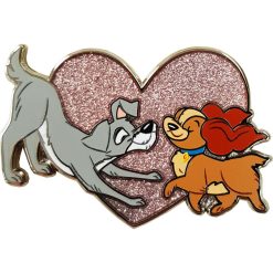 Disney Store Lady & The Tramp Dog Collection Pin Trading Badge