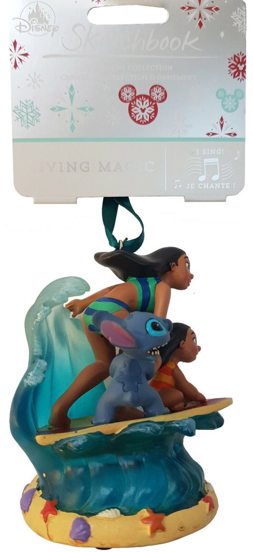 Disney Store Lilo & Stitch Singing Musical Christmas Tree Decoration