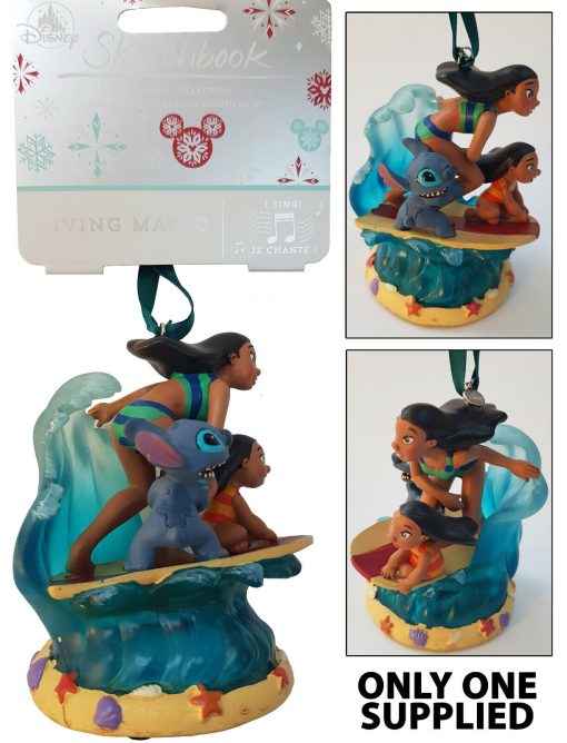 Disney Store Lilo & Stitch Singing Musical Christmas Tree Decoration