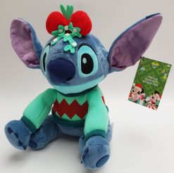 Disney Store Lilo & Stitch With Mistletoe & Bow Festive Christmas Plush Soft Toy Medium 31cm