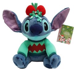 Disney Store Lilo & Stitch With Mistletoe & Bow Festive Christmas Plush Soft Toy Medium 31cm