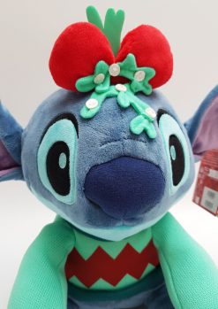 Disney Store Lilo & Stitch With Mistletoe & Bow Festive Christmas Plush Soft Toy Medium 31cm