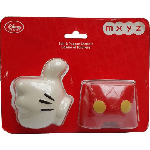 Disney Store MXYZ Mickey Mouse Glove & Shorts Salt Pepper Shaker Pot Set