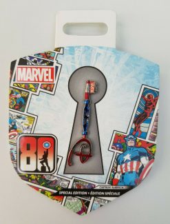 Disney Store Marvel Captain America 80th Anniversary Key Pin Trading Badge