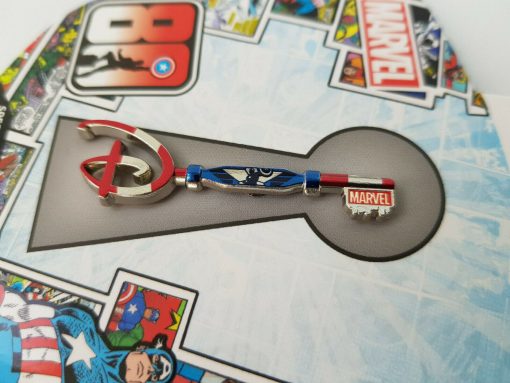 Disney Store Marvel Captain America 80th Anniversary Key Pin Trading Badge