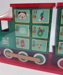 Disney Store Mickey & Friends Holiday Cheer Wooden Train Christmas Advent Calendar