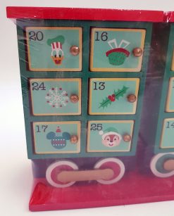 Disney Store Mickey & Friends Holiday Cheer Wooden Train Christmas Advent Calendar