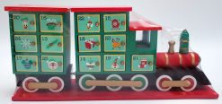 Disney Store Mickey & Friends Holiday Cheer Wooden Train Christmas Advent Calendar