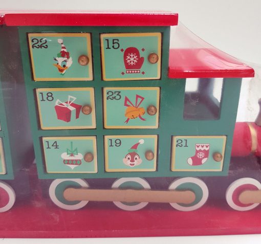 Disney Store Mickey & Friends Holiday Cheer Wooden Train Christmas Advent Calendar