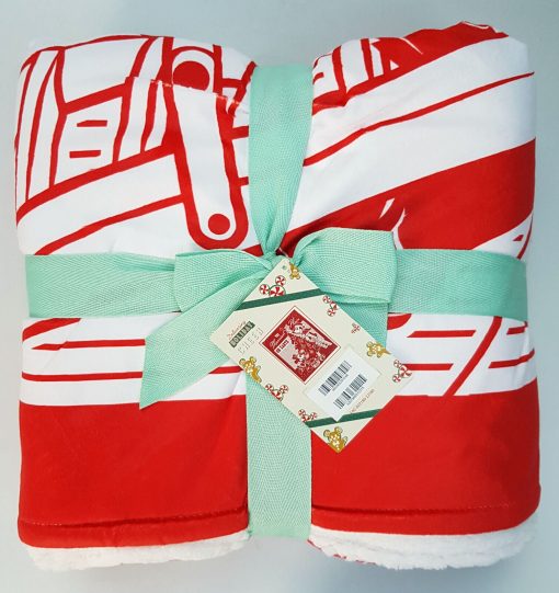 Disney Store Mickey & Minnie Festive Christmas Throw Blanket