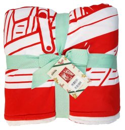 Disney Store Mickey & Minnie Festive Christmas Throw Blanket