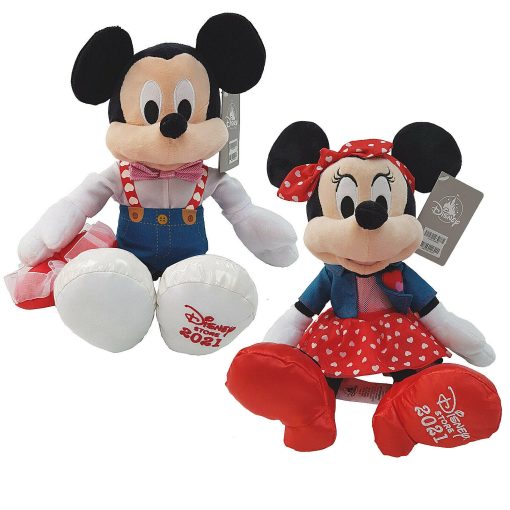 Disney Store Mickey & Minnie Mouse 2021 Anniversary Plush Valentine Sweetheart