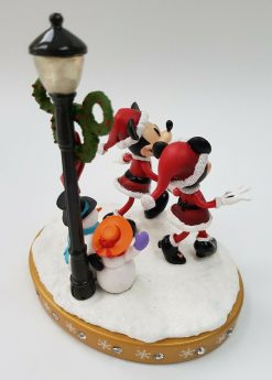 Disney Store Mickey & Minnie Mouse Christmas Street Lamp Light Up Figurine Ornament