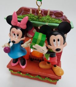 Disney Store Mickey & Minnie Mouse Fireplace Light Up Christmas Tree Decoration