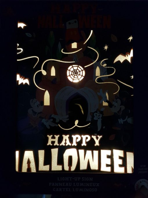 Disney Store Mickey & Minnie Mouse Happy Halloween Light-Up Sign