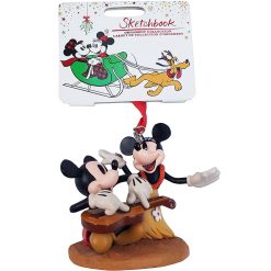 Disney Store Mickey & Minnie Mouse Hawaii Sketchbook Christmas Tree Decoration 2017