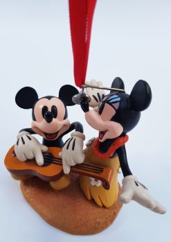 Disney Store Mickey & Minnie Mouse Hawaii Sketchbook Christmas Tree Decoration 2017