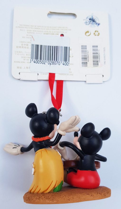 Disney Store Mickey & Minnie Mouse Hawaii Sketchbook Christmas Tree Decoration 2017