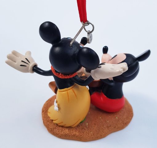 Disney Store Mickey & Minnie Mouse Hawaii Sketchbook Christmas Tree Decoration 2017