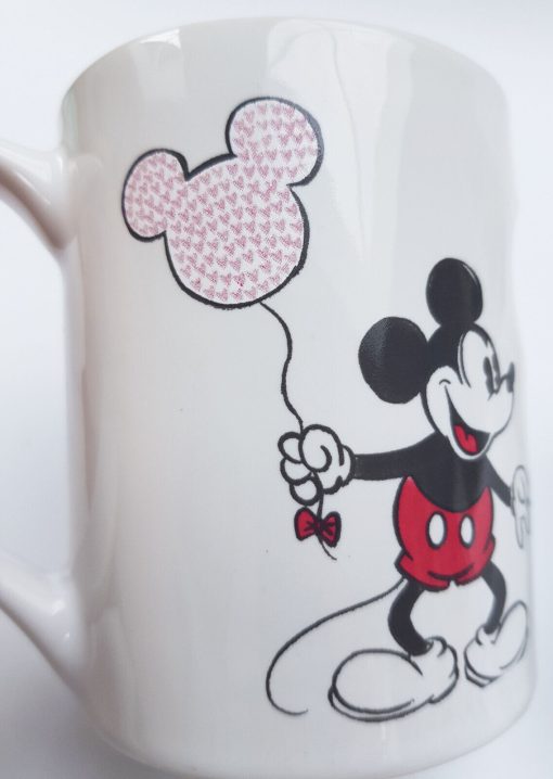 Disney Store Mickey & Minnie Mouse Heart Cut Out Mug Set