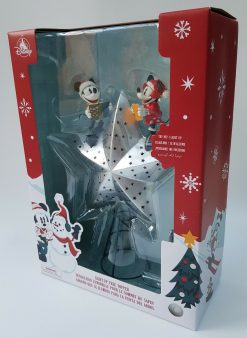 Disney Store Mickey & Minnie Mouse Walts Holiday Lodge Light Up Christmas Tree Topper