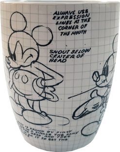 Disney Store Mickey Mouse Construction Sketch Mug