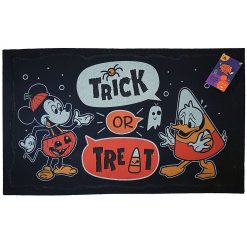 Disney Store Mickey Mouse & Donald Duck Halloween Trick Or Treat Door Mat