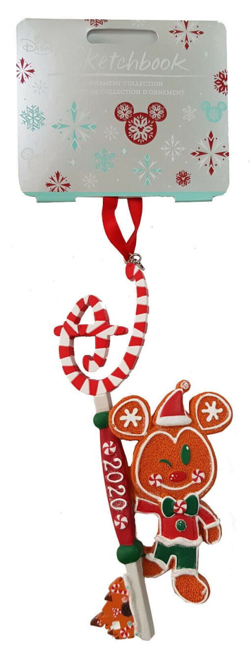 Disney Store Mickey Mouse Gingerbread 2020 Key Christmas Tree Decoration