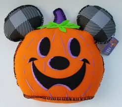 Disney Store Mickey Mouse Halloween Pumpkin Shaped Cushion