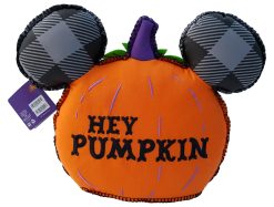 Disney Store Mickey Mouse Halloween Pumpkin Shaped Cushion