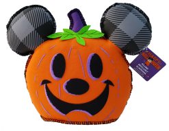 Disney Store Mickey Mouse Halloween Pumpkin Shaped Cushion