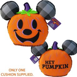 Disney Store Mickey Mouse Halloween Pumpkin Shaped Cushion