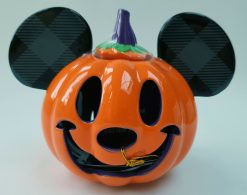 Disney Store Mickey Mouse Halloween Pumpkin Tealight Candle Holder