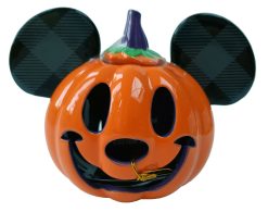 Disney Store Mickey Mouse Halloween Pumpkin Tealight Candle Holder