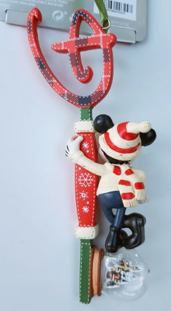 Disney Store Mickey Mouse Key & Snow Globe 2021 Christmas Tree Decoration