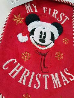 Disney Store Mickey Mouse My First Chirstmas Baby Stocking