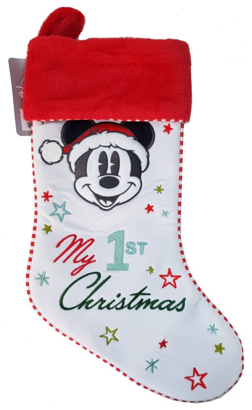 Disney Store Mickey Mouse My First Christmas Baby Stocking